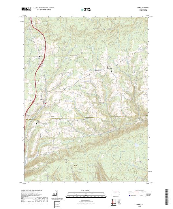 US Topo 7.5-minute map for Liberty PA