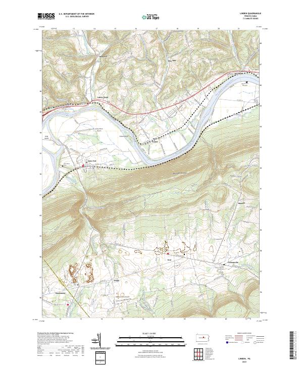 US Topo 7.5-minute map for Linden PA