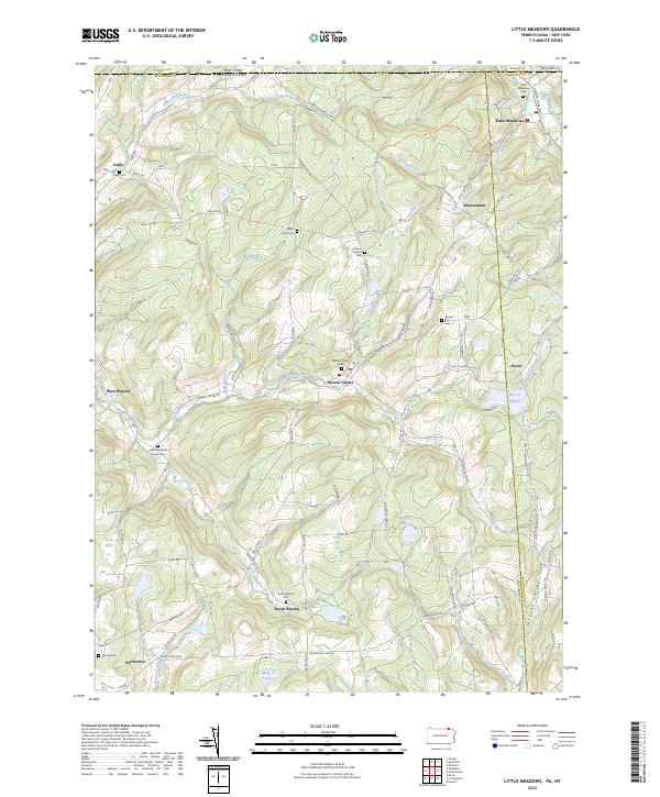 US Topo 7.5-minute map for Little Meadows PANY