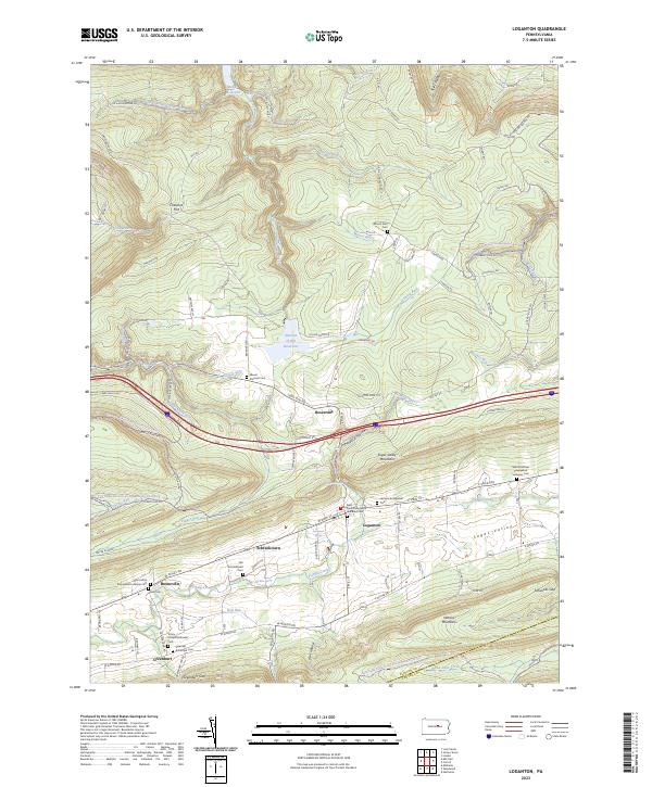 US Topo 7.5-minute map for Loganton PA