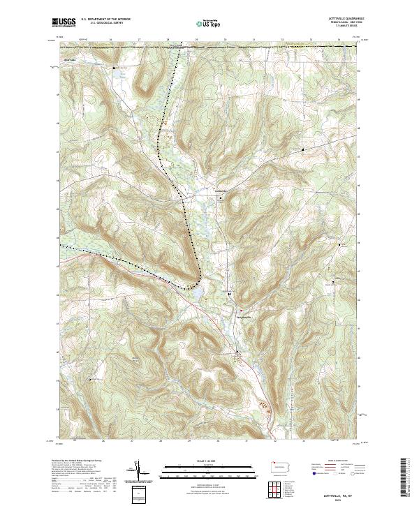 US Topo 7.5-minute map for Lottsville PANY