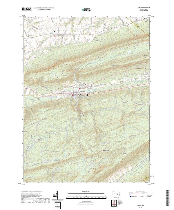 US Topo 7.5-minute map for Lykens PA