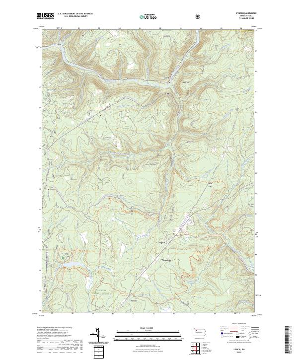 US Topo 7.5-minute map for Lynch PA