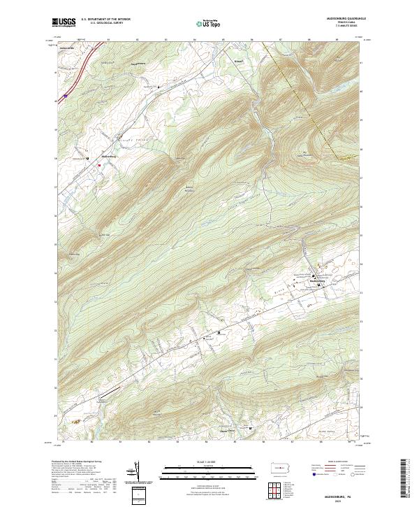 US Topo 7.5-minute map for Madisonburg PA