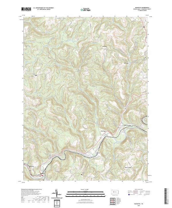 US Topo 7.5-minute map for Mahaffey PA