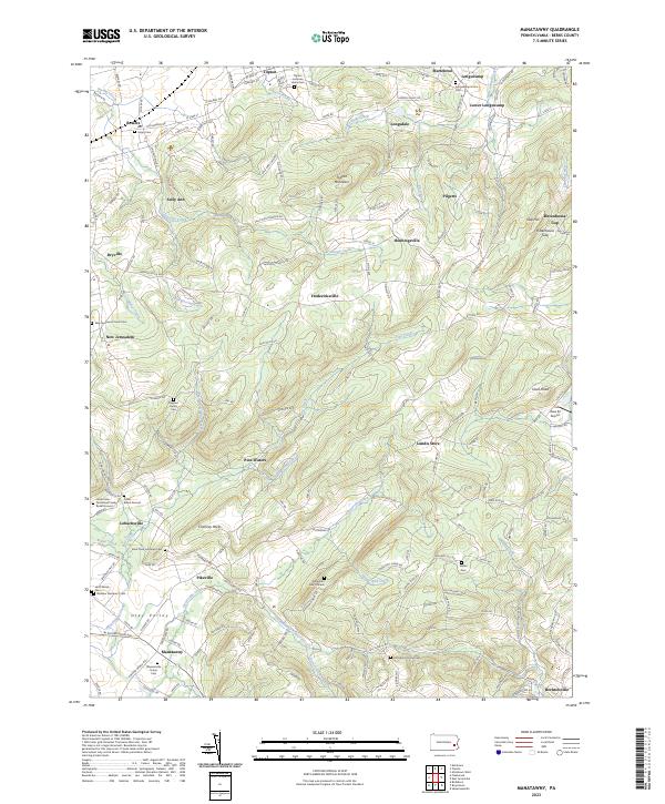 US Topo 7.5-minute map for Manatawny PA