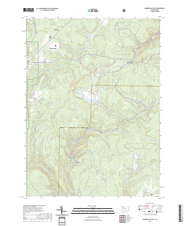 US Topo 7.5-minute map for Marienville East PA