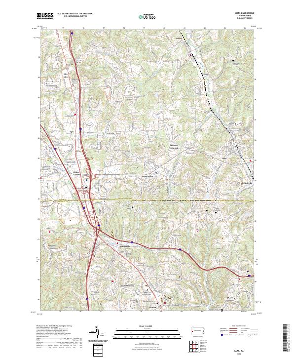 US Topo 7.5-minute map for Mars PA