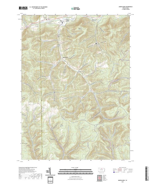 US Topo 7.5-minute map for Marshlands PA