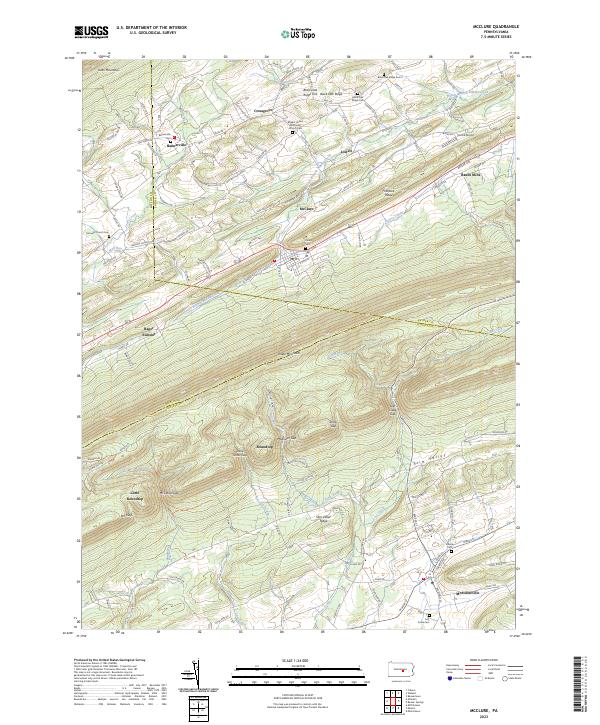 US Topo 7.5-minute map for McClure PA