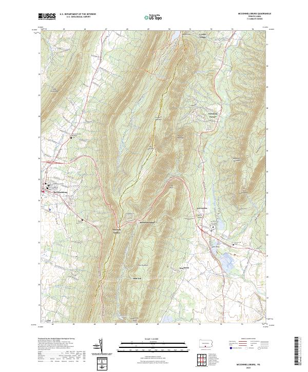 US Topo 7.5-minute map for McConnellsburg PA