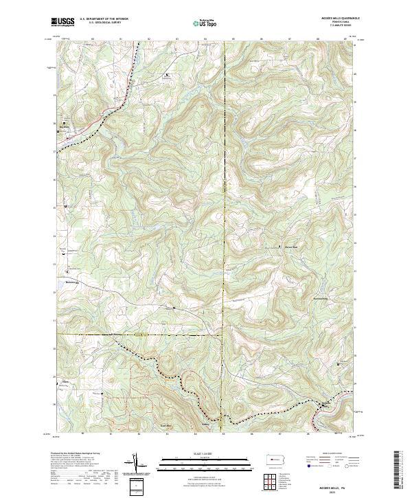 US Topo 7.5-minute map for McGees Mills PA