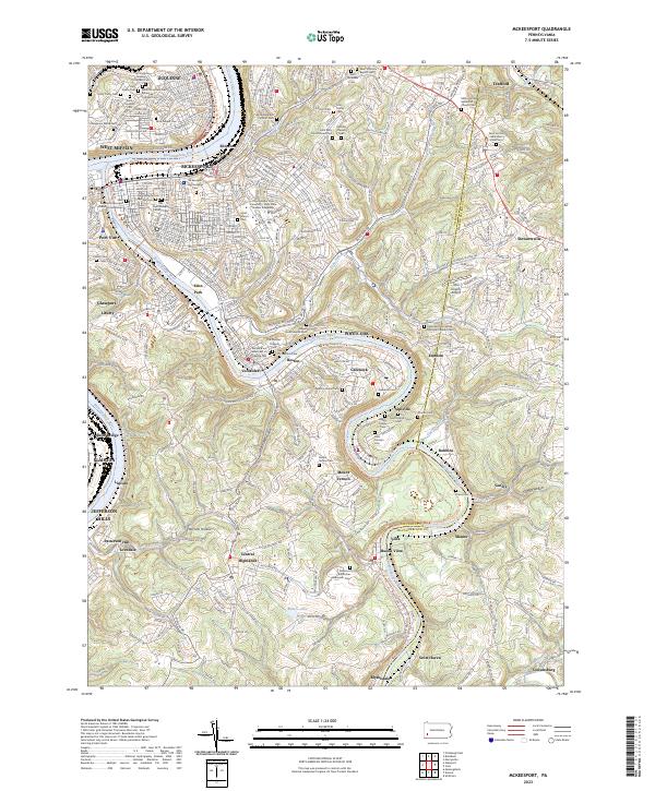 US Topo 7.5-minute map for McKeesport PA