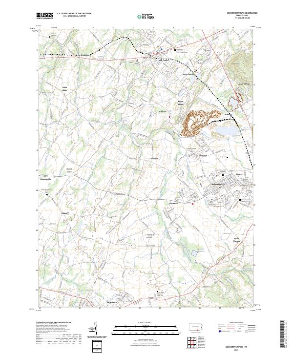 US Topo 7.5-minute map for McSherrystown PA