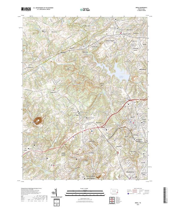 US Topo 7.5-minute map for Media PA