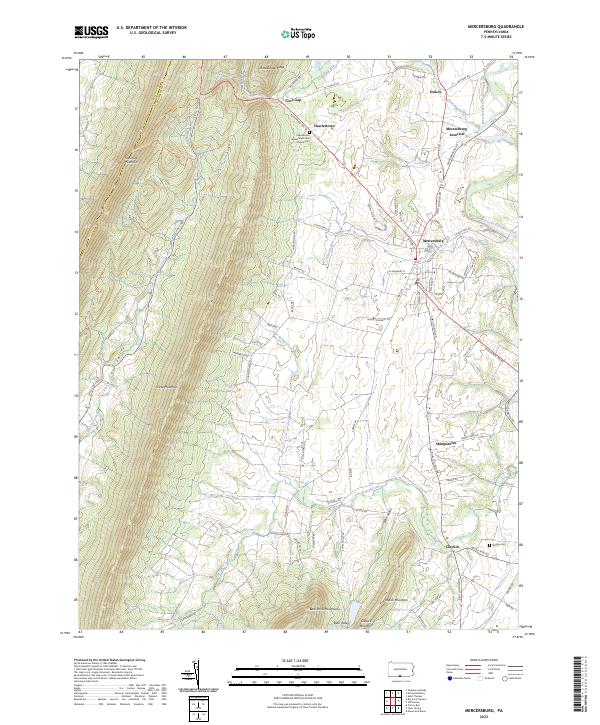 US Topo 7.5-minute map for Mercersburg PA