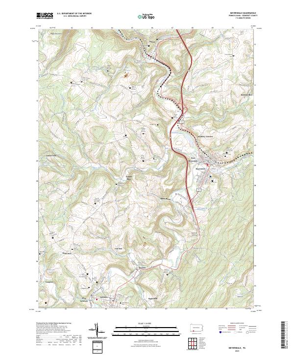 US Topo 7.5-minute map for Meyersdale PA