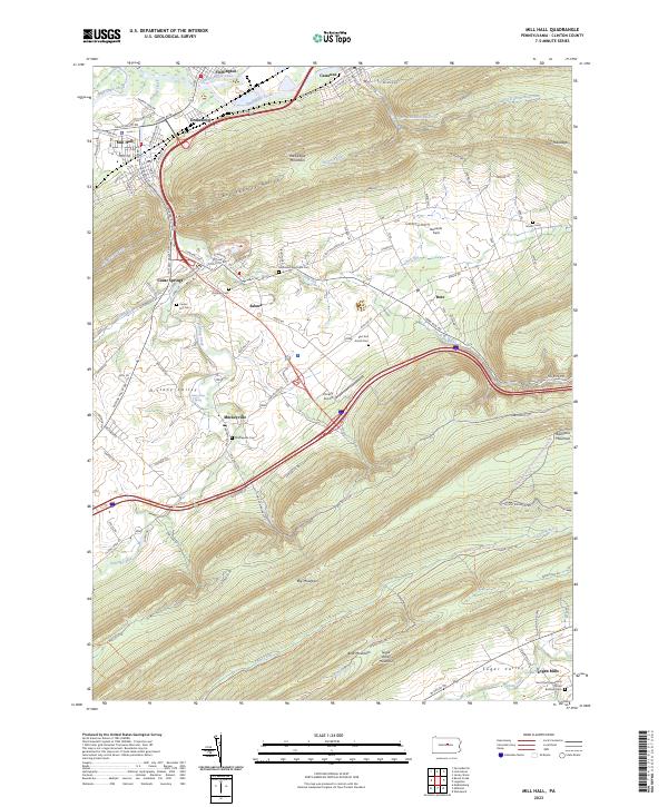 US Topo 7.5-minute map for Mill Hall PA