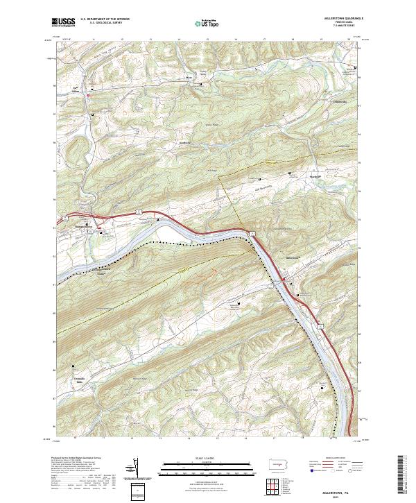 US Topo 7.5-minute map for Millerstown PA