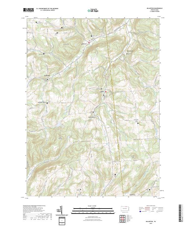 US Topo 7.5-minute map for Millerton PA