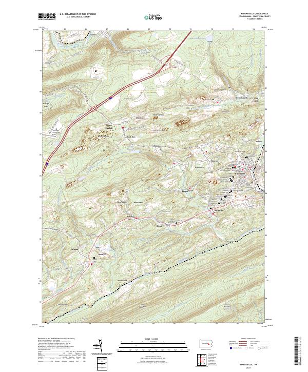 US Topo 7.5-minute map for Minersville PA