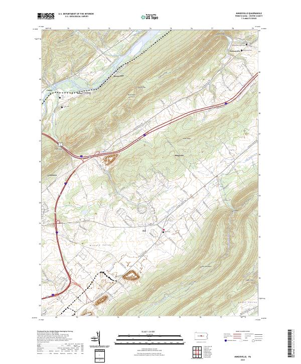 US Topo 7.5-minute map for Mingoville PA