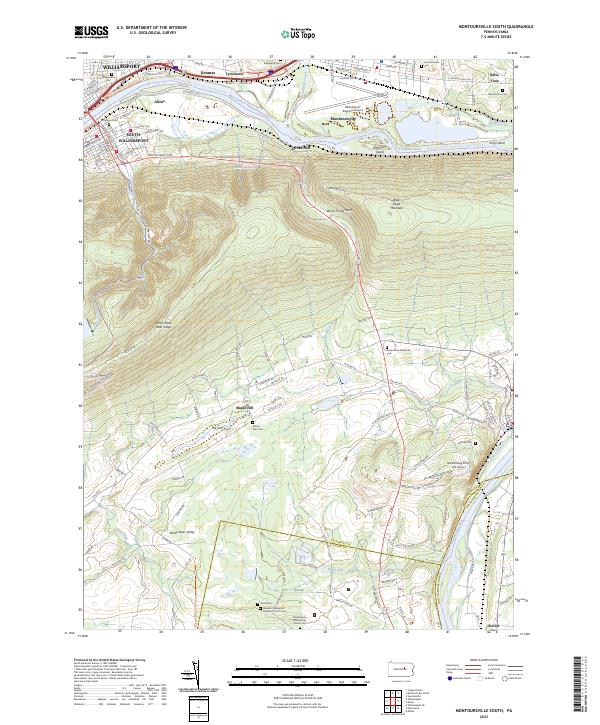 US Topo 7.5-minute map for Montoursville South PA