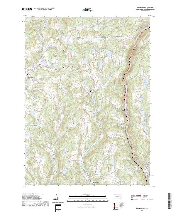 US Topo 7.5-minute map for Montrose East PA