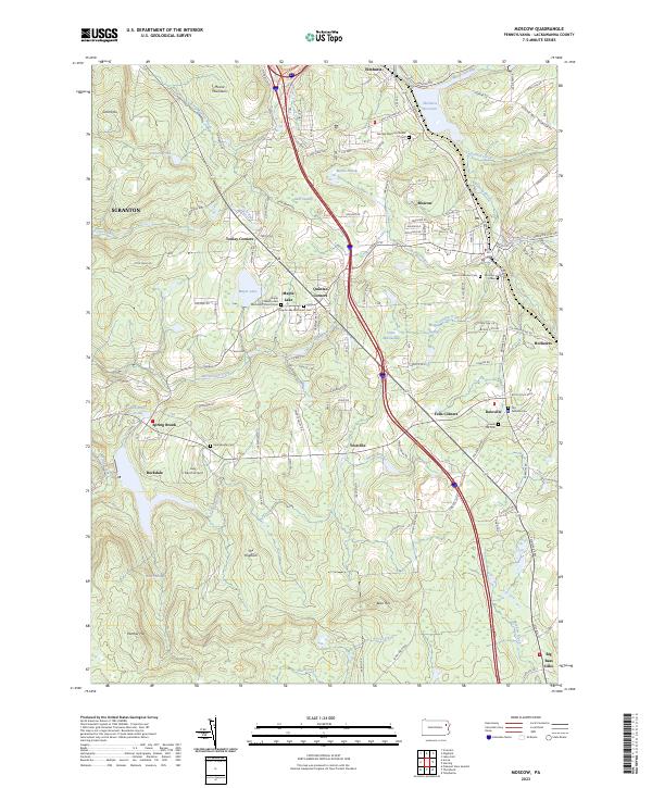 US Topo 7.5-minute map for Moscow PA