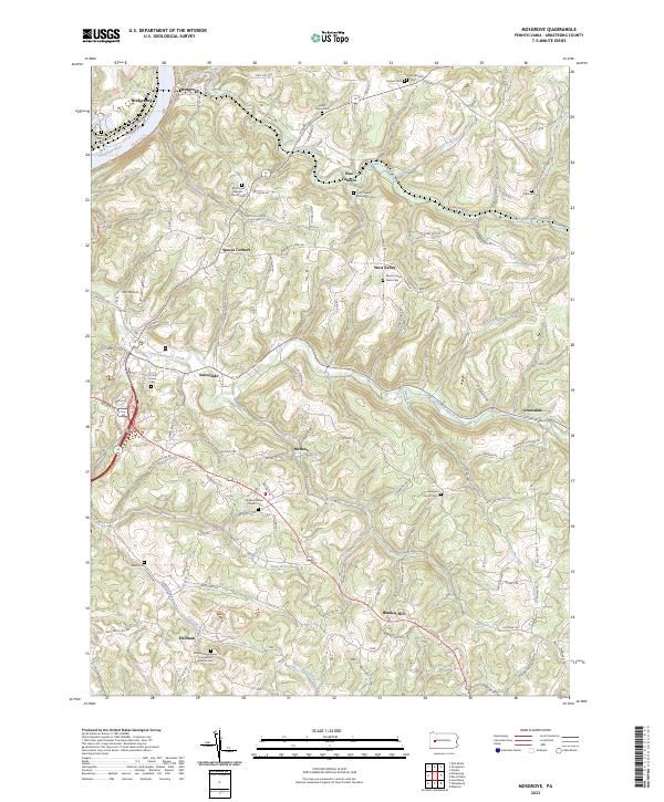 US Topo 7.5-minute map for Mosgrove PA