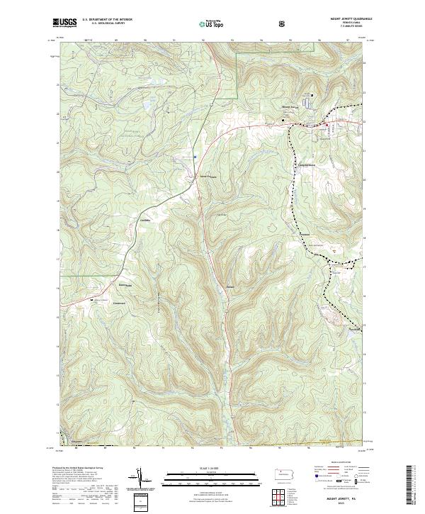 US Topo 7.5-minute map for Mount Jewett PA