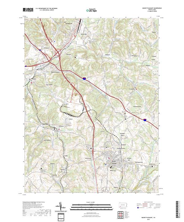 US Topo 7.5-minute map for Mount Pleasant PA