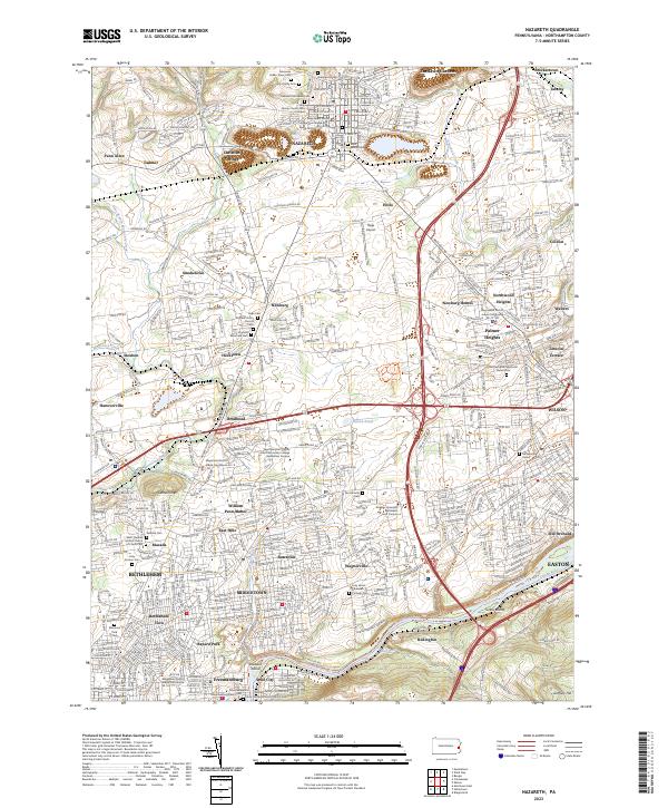 US Topo 7.5-minute map for Nazareth PA