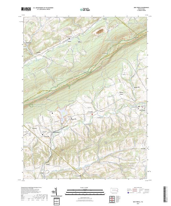 US Topo 7.5-minute map for New Tripoli PA