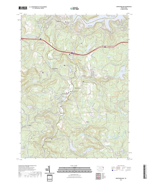 US Topo 7.5-minute map for Newfoundland PA