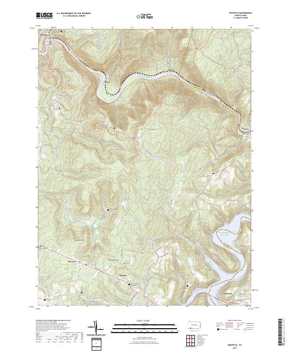 US Topo 7.5-minute map for Ohiopyle PA