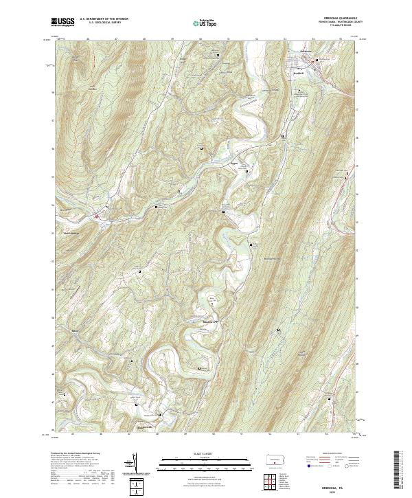 US Topo 7.5-minute map for Orbisonia PA