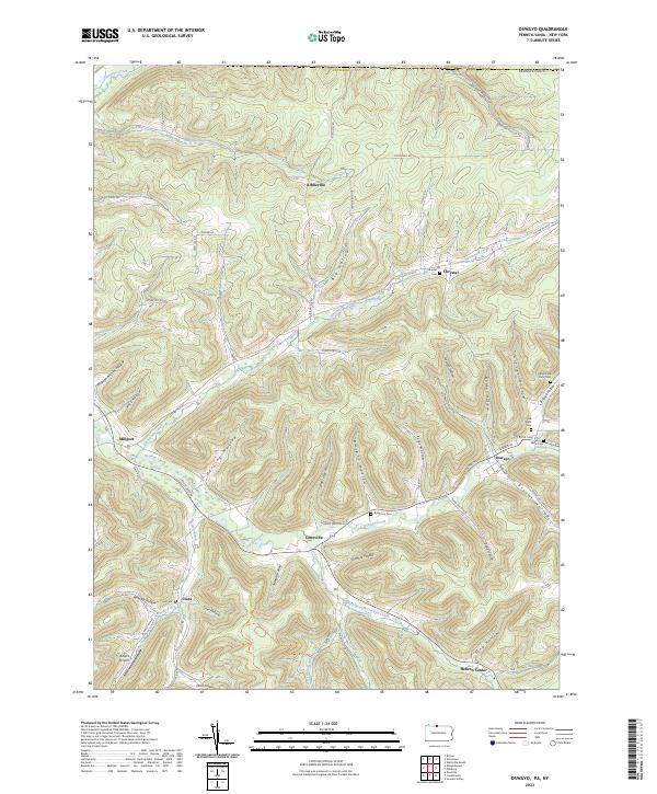 US Topo 7.5-minute map for Oswayo PANY