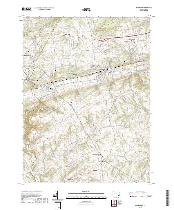 US Topo 7.5-minute map for Parkesburg PA