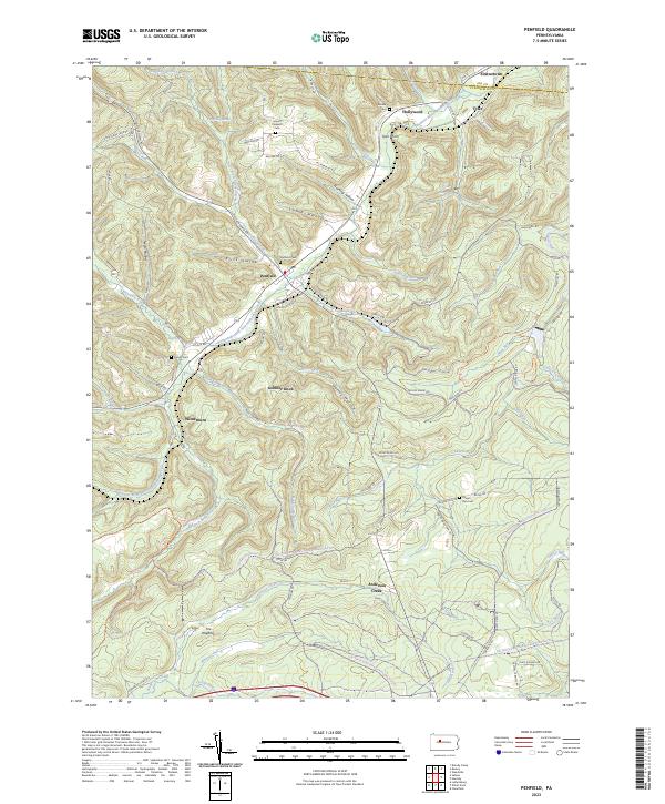 US Topo 7.5-minute map for Penfield PA