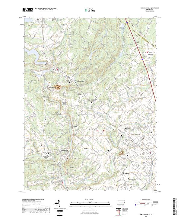 US Topo 7.5-minute map for Perkiomenville PA