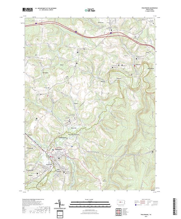 US Topo 7.5-minute map for Philipsburg PA