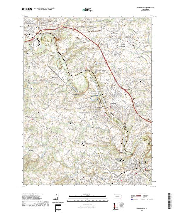 US Topo 7.5-minute map for Phoenixville PA