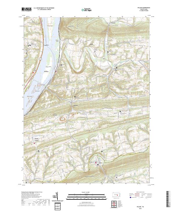 US Topo 7.5-minute map for Pillow PA