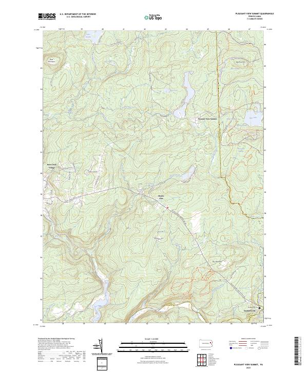 US Topo 7.5-minute map for Pleasant View Summit PA