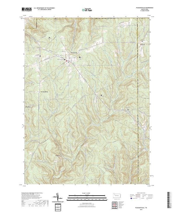 US Topo 7.5-minute map for Pleasantville PA