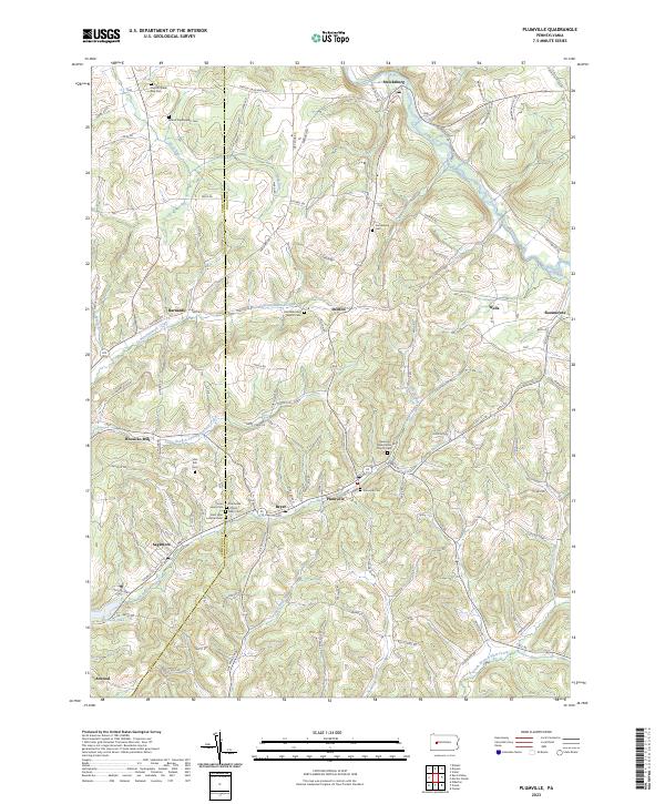 US Topo 7.5-minute map for Plumville PA