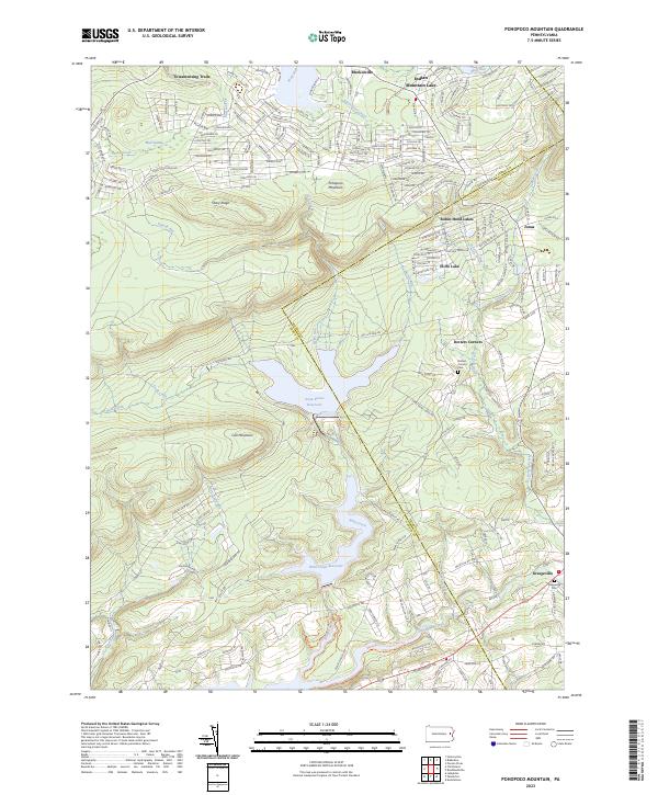 US Topo 7.5-minute map for Pohopoco Mountain PA