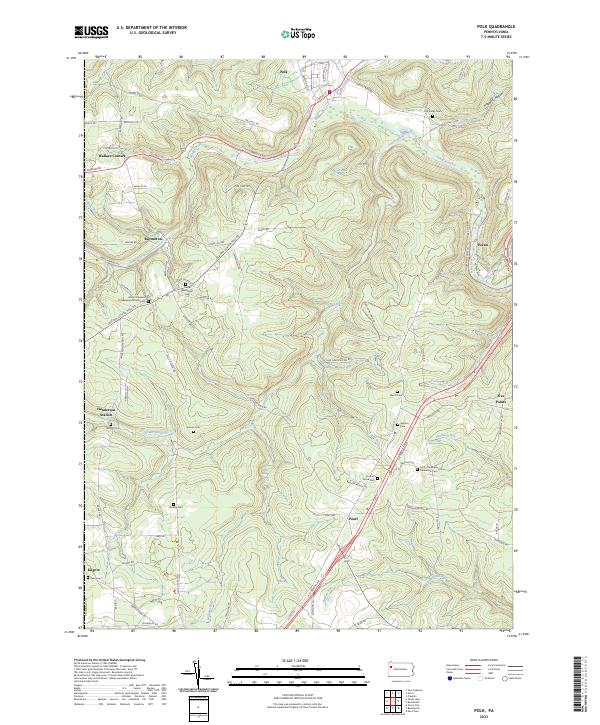 US Topo 7.5-minute map for Polk PA