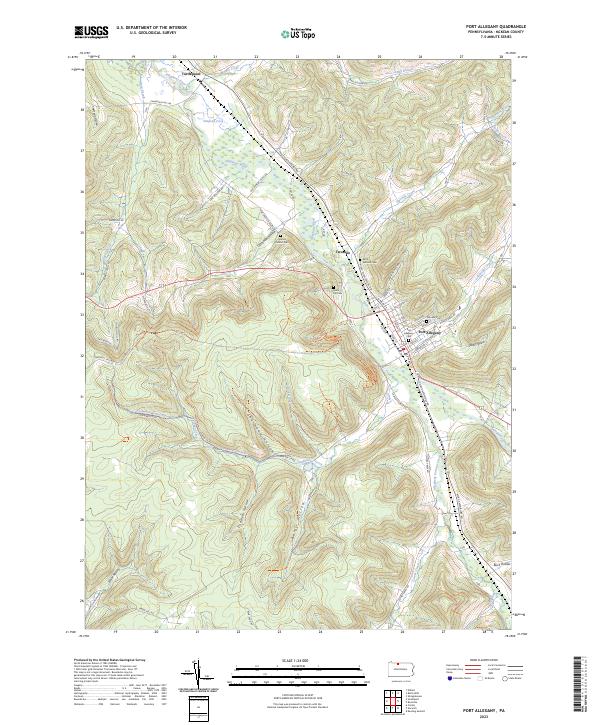 US Topo 7.5-minute map for Port Allegany PA